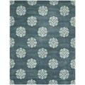 Safavieh Handmade Medallion Blue New Zealand Wool Rug - 8'3 x 11'