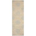 Safavieh Handmade Medallion Beige New Zealand Wool Rug - 2'6" x 8'