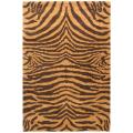 Safavieh Handmade Tiger Beige/ Brown New Zealand Wool Rug - 7'6 x 9'6