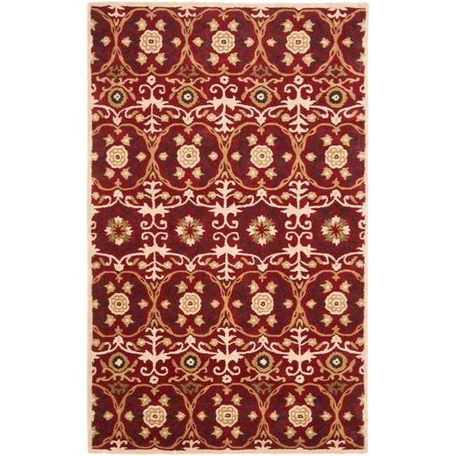 Handmade Gramercy Red New Zealand Wool Rug (83 X 11)