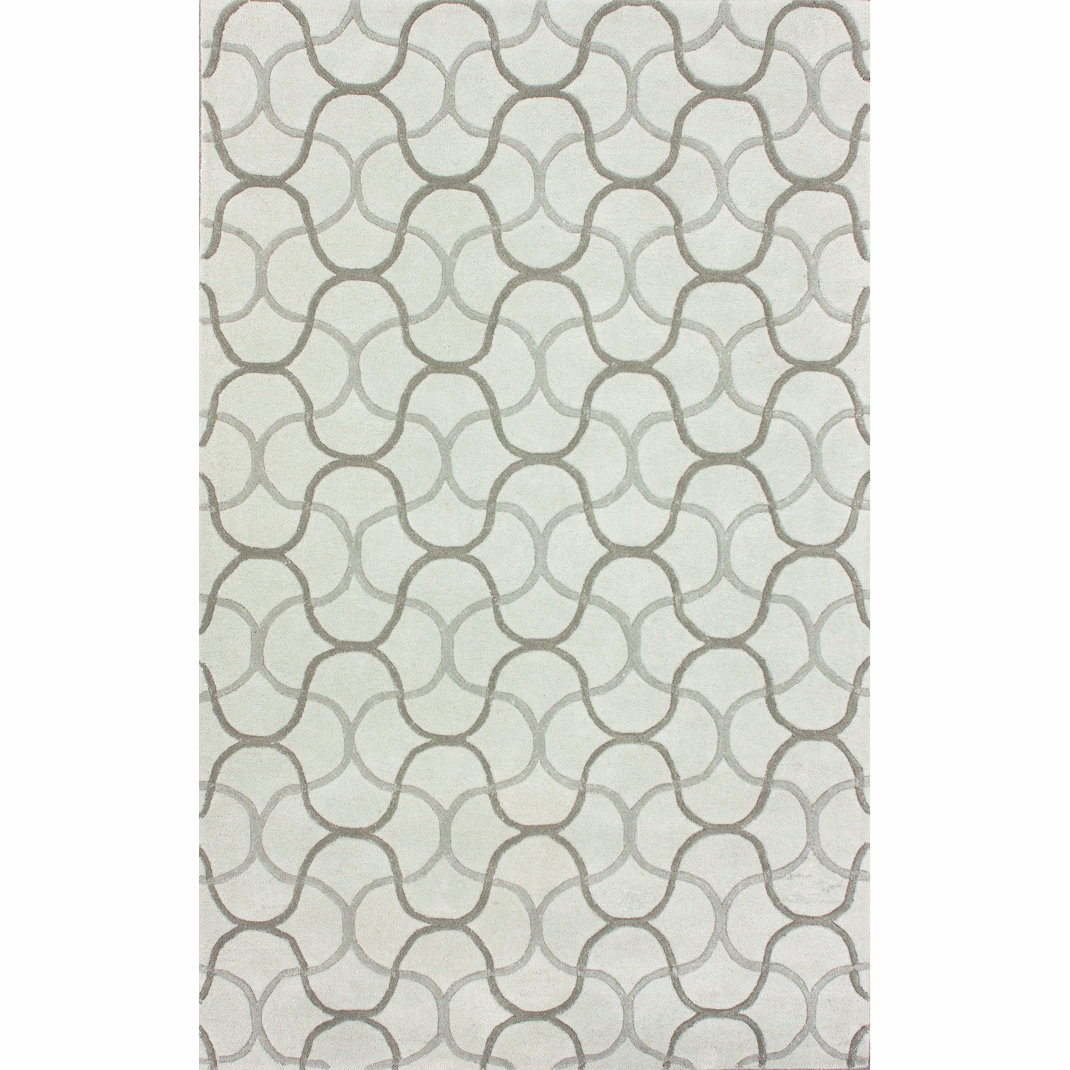 Nuloom Handmade Moroccan Trellis Ivory Wool Rug (76 X 96)