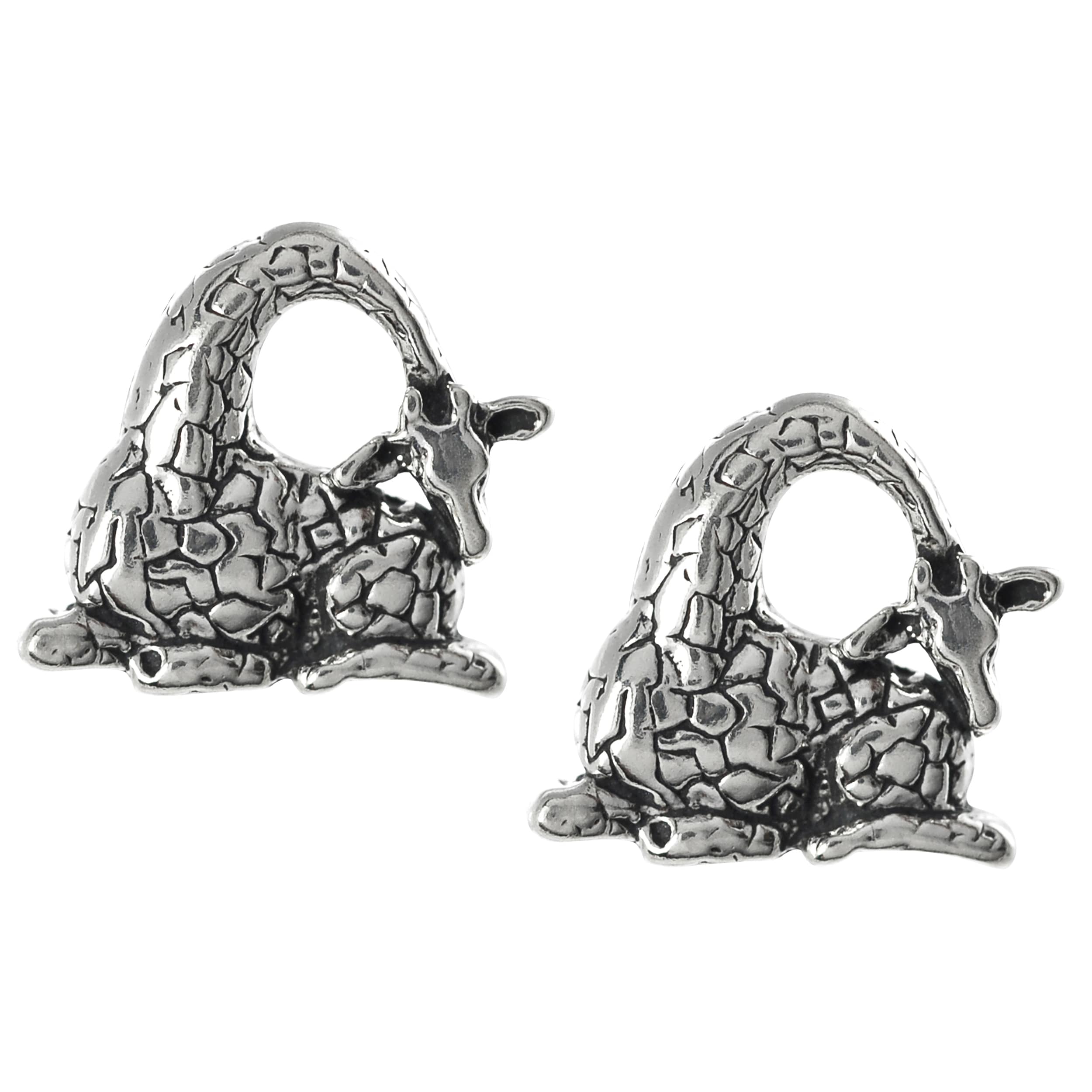 Journee Collection Sterling Silver Giraffe Stud Earrings  