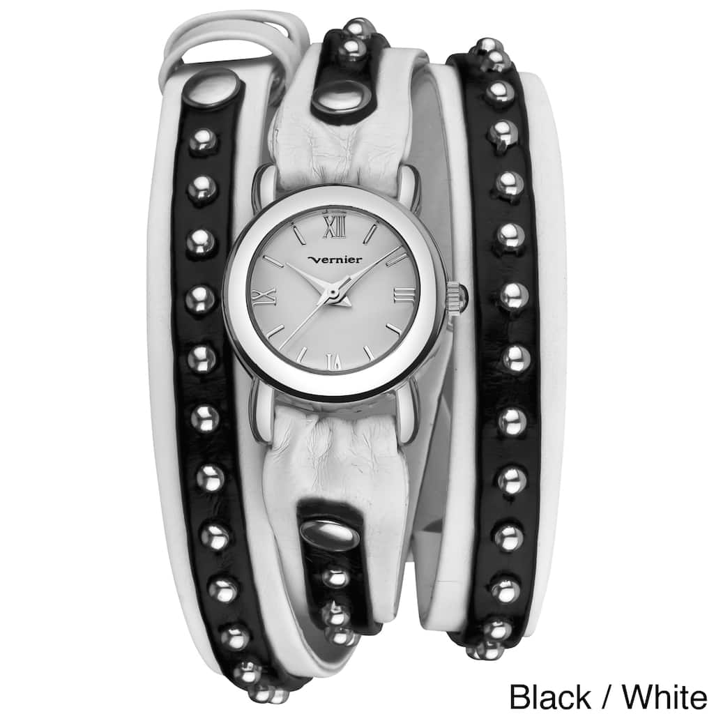 Vernier Women's Gold Tone Triple Wrap Tan/ Brown Watch