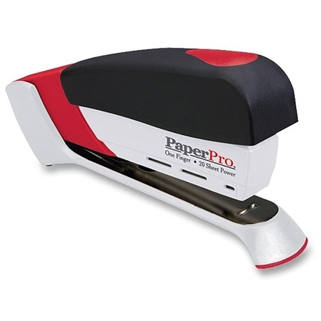 Paper Pro Accentra Red 20sheet Onefinger Office Desktop Stapler