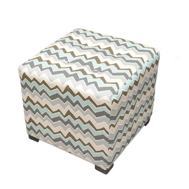 Sole Designs Denton ZigZag Square Ottoman