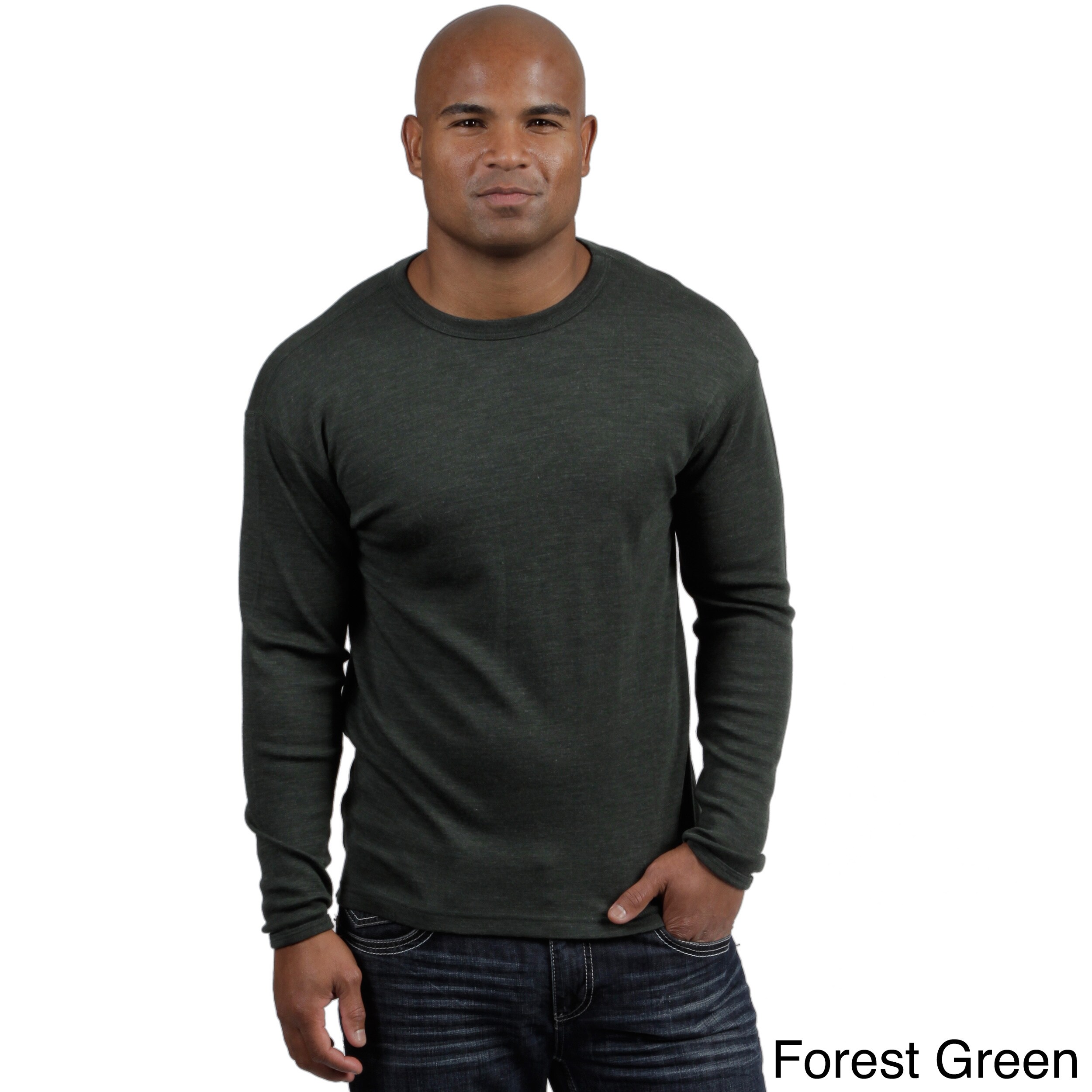 32 DEGREES Mens Midweight Rib Baselayer Crew Top
