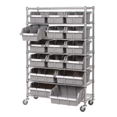 Seville Classics Platinum Commercial 7-Tier NSF 22-Bin Rack Storage System