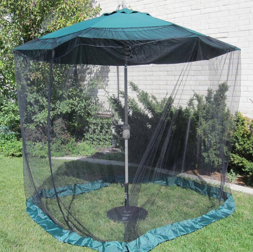 Premium 9-foot Umbrella Mosquito Net - Black