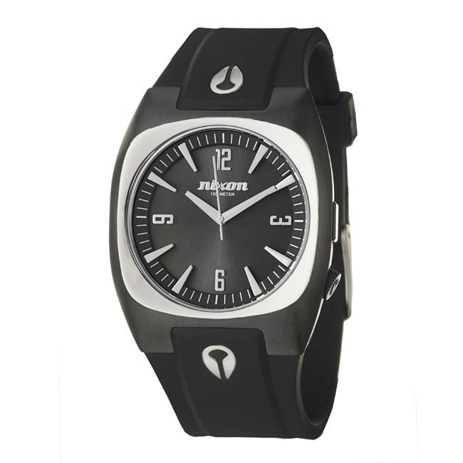   The Tach Pu Black Steel and Polyurethane Quartz Watch  