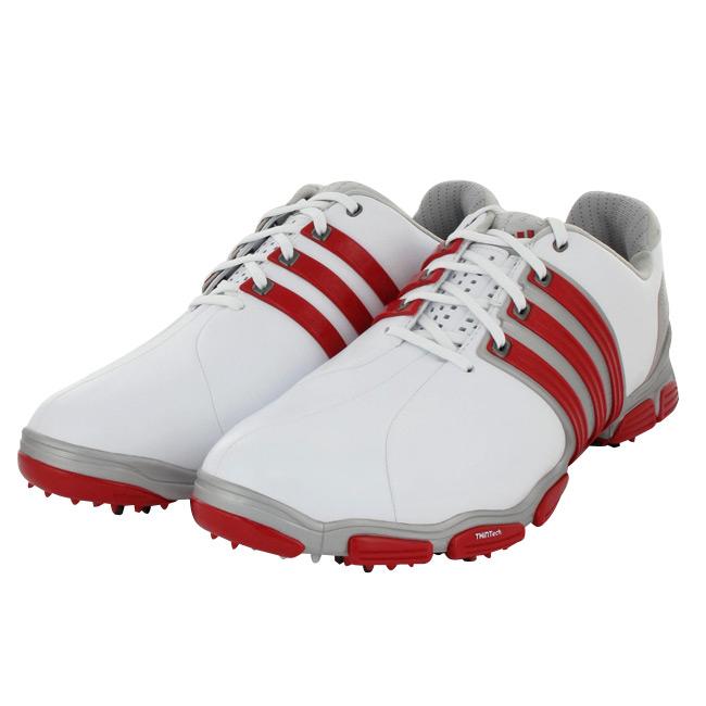 Adidas Tour 360 4.0 White/ Metallic/ Red Golf Shoes  