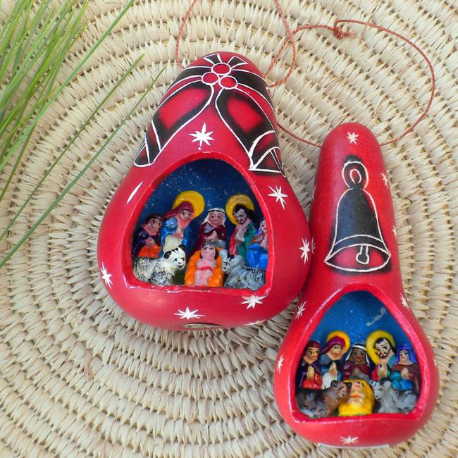 handmade set of 2 gourd and ceramic nativity christmas handmade set of 2 gourd and ceramic nativity christmas