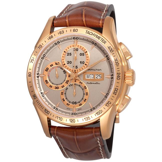 Hamilton Mens Lord Hamilton Pink Gold PVD Chronograph Watch