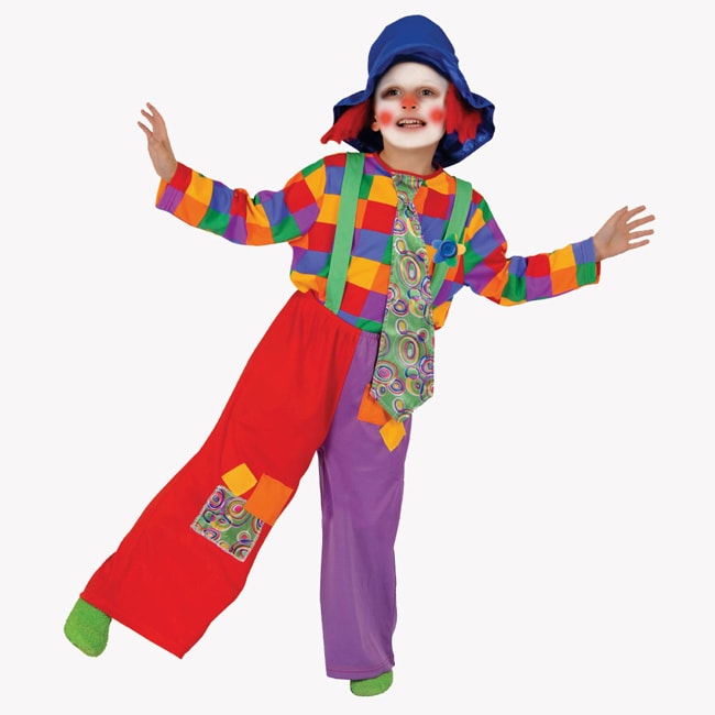 Dress Up America Boys Colorful Clown Costume