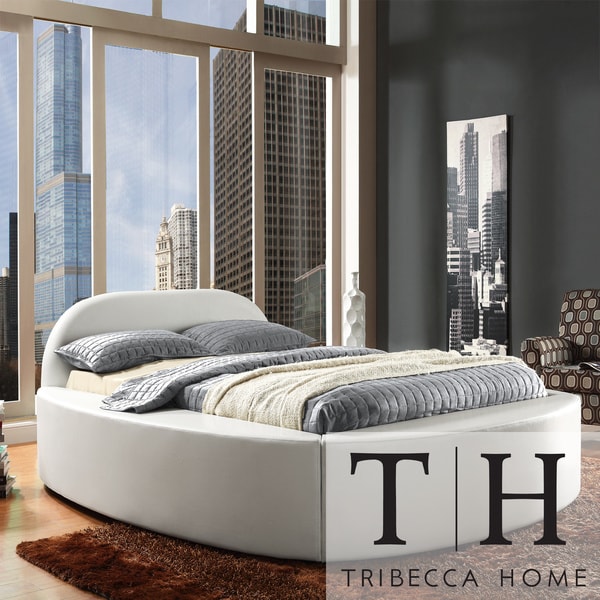 Dorchester White Bonded Leather Full Be