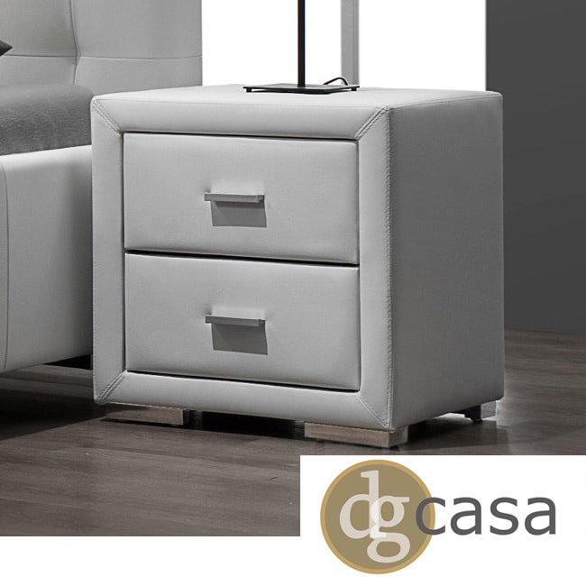 Dg Casa Dg Casa Sierra White Nightstand White Size 2 drawer