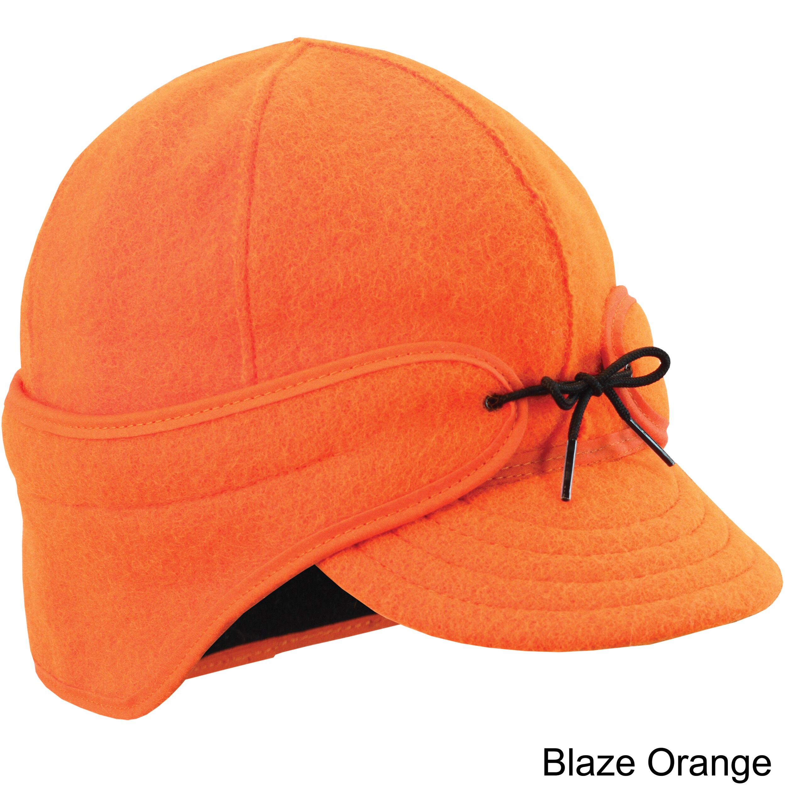 blaze orange ear flap cap