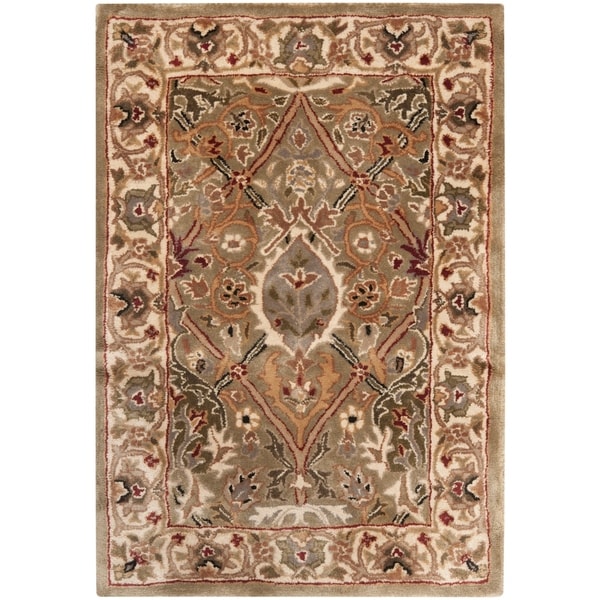 Safavieh Handmade Persian Legend Light Green/ Beige Wool Rug - 2' X 3'
