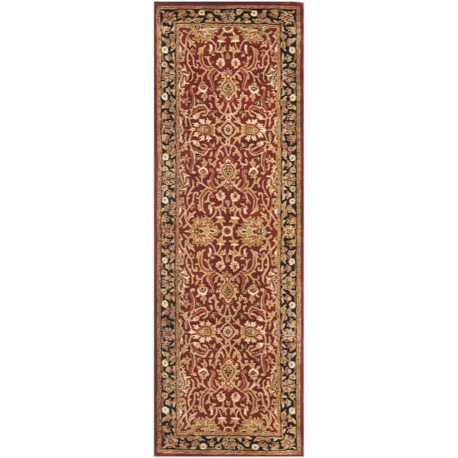 Handmade Persian Legend Rust/ Black Wool Rug (26 X 8)