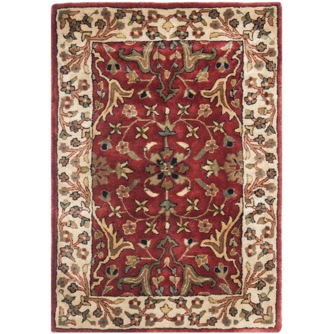 Safavieh Handmade Persian Legend Red/Ivory New-Zealand Wool Rug (2' x 3')