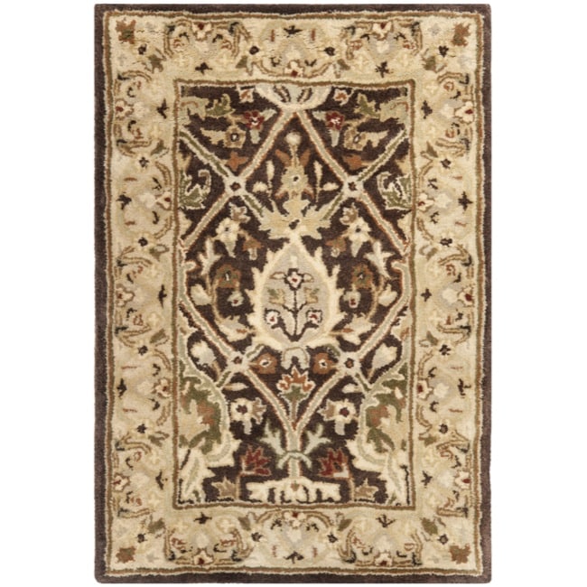 Handmade Persian Legend Brown/ Beige Wool Rug (2 X 3)