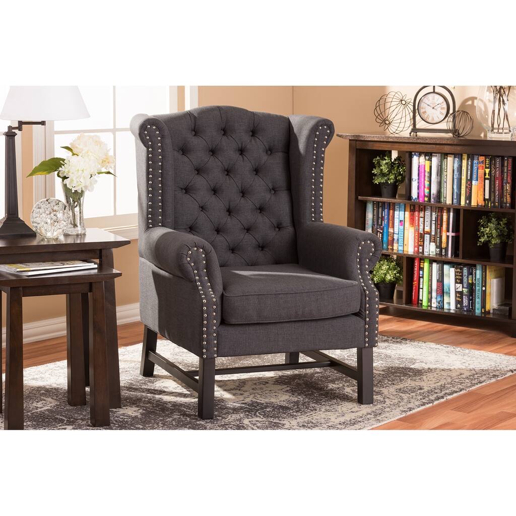 Sussex Gray Linen Club Chair