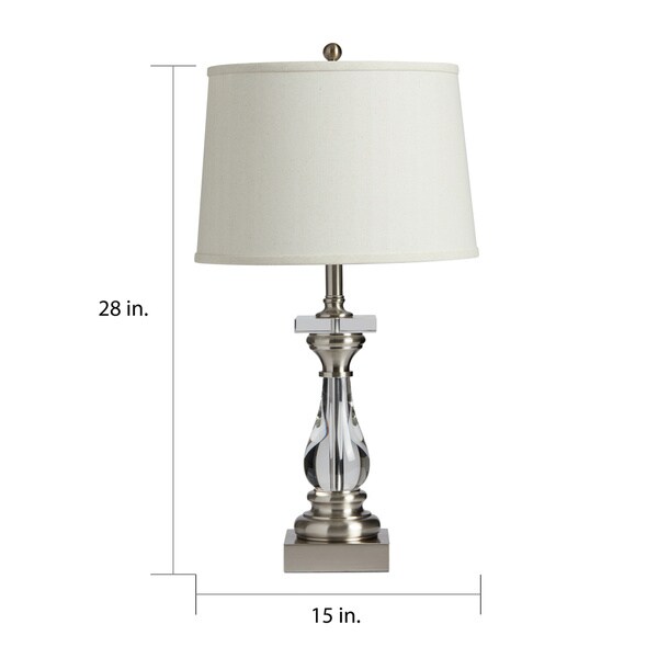 curve brushed nickel table lamp