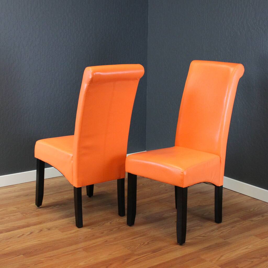 Milan Sunrise Orange Dining Chairs (Set of 2)