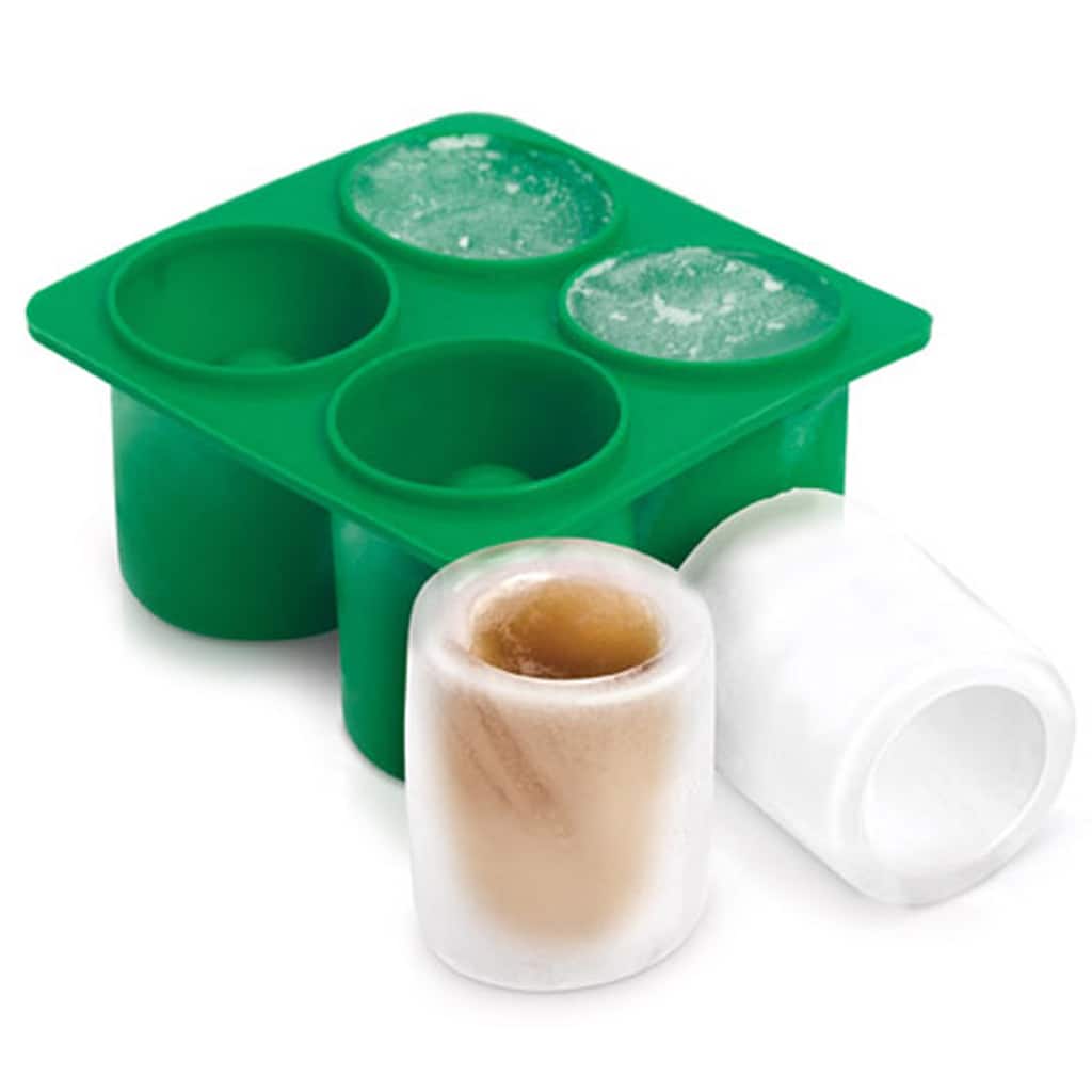 Freshware 4-Cavity Round Silicone Mold Ice Shot Glass Maker