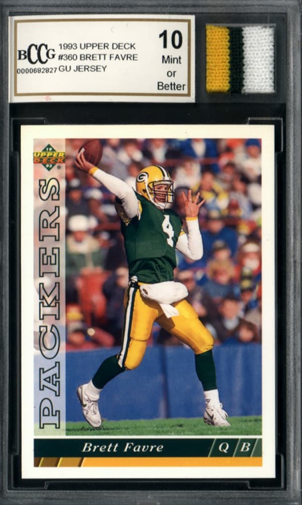 brett favre jersey card