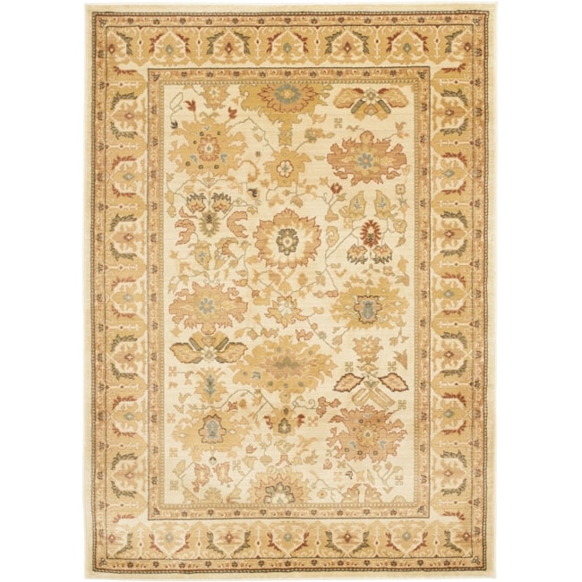 Oushak Cream Powerloomed Rug (8 X 11)