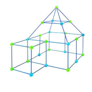 Discovery Kids Build ＆ Color Your Own Glowing Volcano by Horizon Group USA, Great Stem Science Kit, Perform Science Fair Experiments with DIY Fizzy : Discovery Kids 24 pcs 3D Magnetic Tile Building Blocks