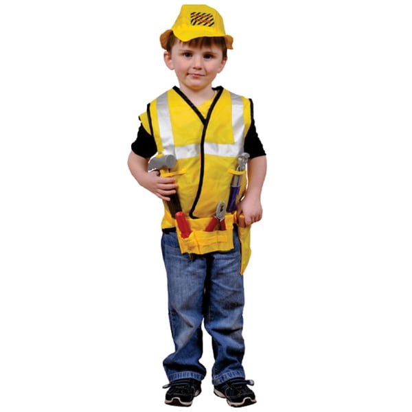 Shop Dress Up America Kids' 'Construction Worker' Role Play Dress Up ...