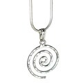 Jewelry by Dawn Hammered Swirl Sterling Silver Snake Chain Necklace