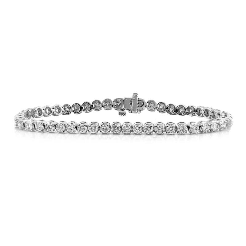 Auriya 3 carat TW Round Diamond Tennis Bracelet 14k Gold - 7-inch - White