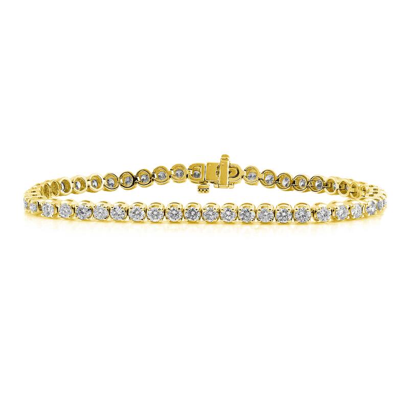 Auriya 3 carat TW Round Diamond Tennis Bracelet 14k Gold