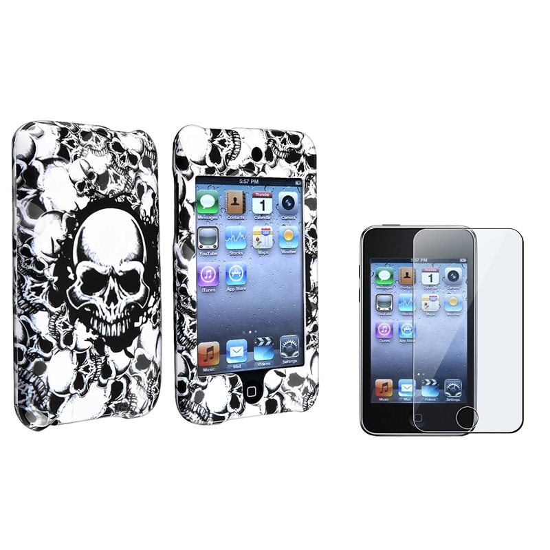 INSTEN Skull iPod Case Cover/ LCD Protector for Apple iPod Touch