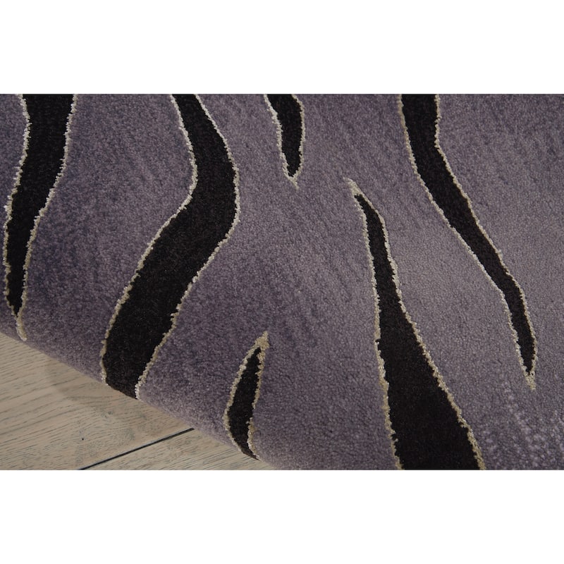 Nourison Contour Modern Zebra Print Hand-tufted Area Rug
