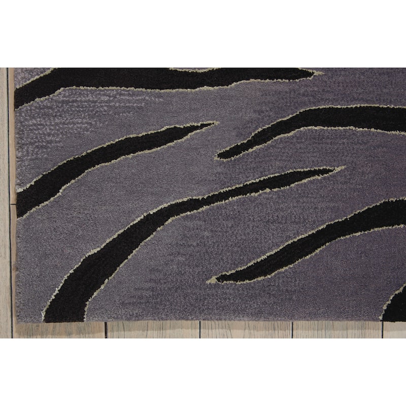 Nourison Contour Modern Zebra Print Hand-tufted Area Rug