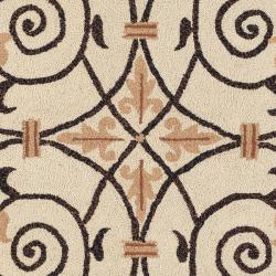 Hand hooked Chelsea Irongate Ivory Wool Rug (8'9 x 11'9) Safavieh 7x9   10x14 Rugs