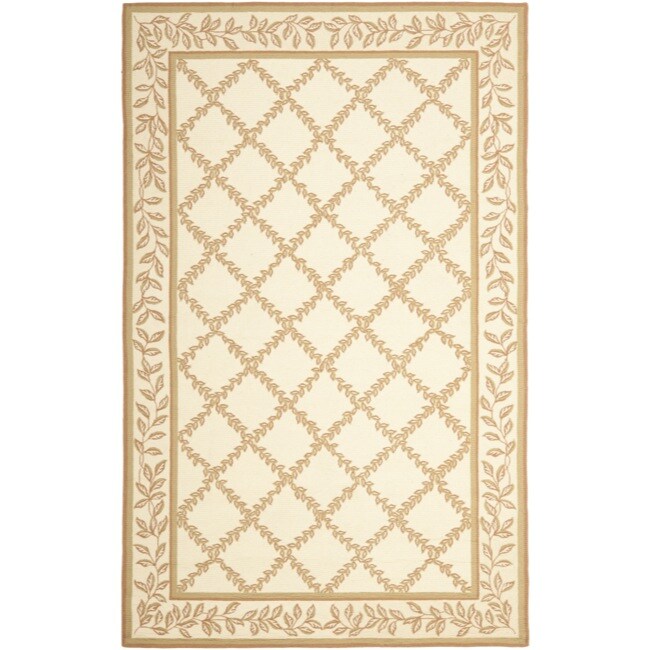 Safavieh Hand-hooked Trellis Ivory/ Beige Wool Rug - 8'9 X 11'9