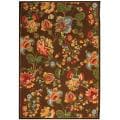 Safavieh Hand-hooked Chelsea Eden Brown Wool Rug - 7'6 x 9'9