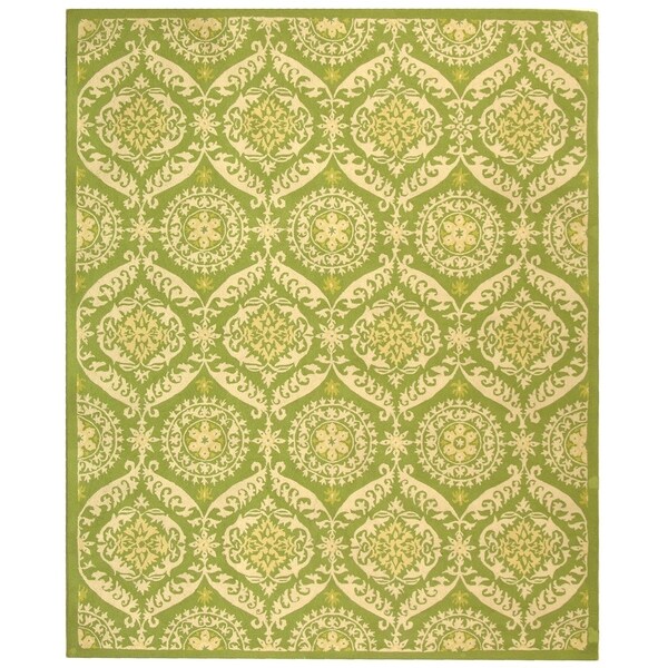 Safavieh Hand-hooked Chelsea Heritage Green Wool Rug - 7'-9" x 9'-9"