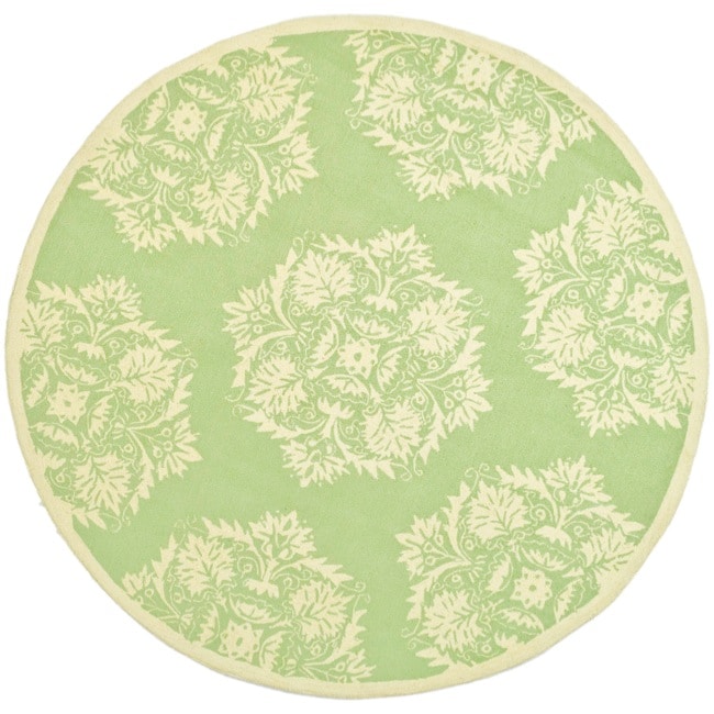 Hand hooked Chelsea Green Wool Rug (56 Round)