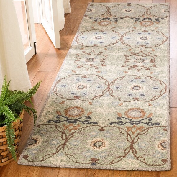 Shop Safavieh Hand-hooked Chelsea Styles Sage Green Wool Rug - 2'6