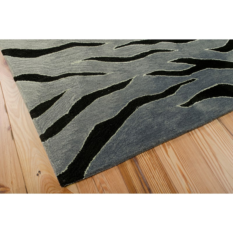 Nourison Contour Modern Zebra Print Hand-tufted Area Rug