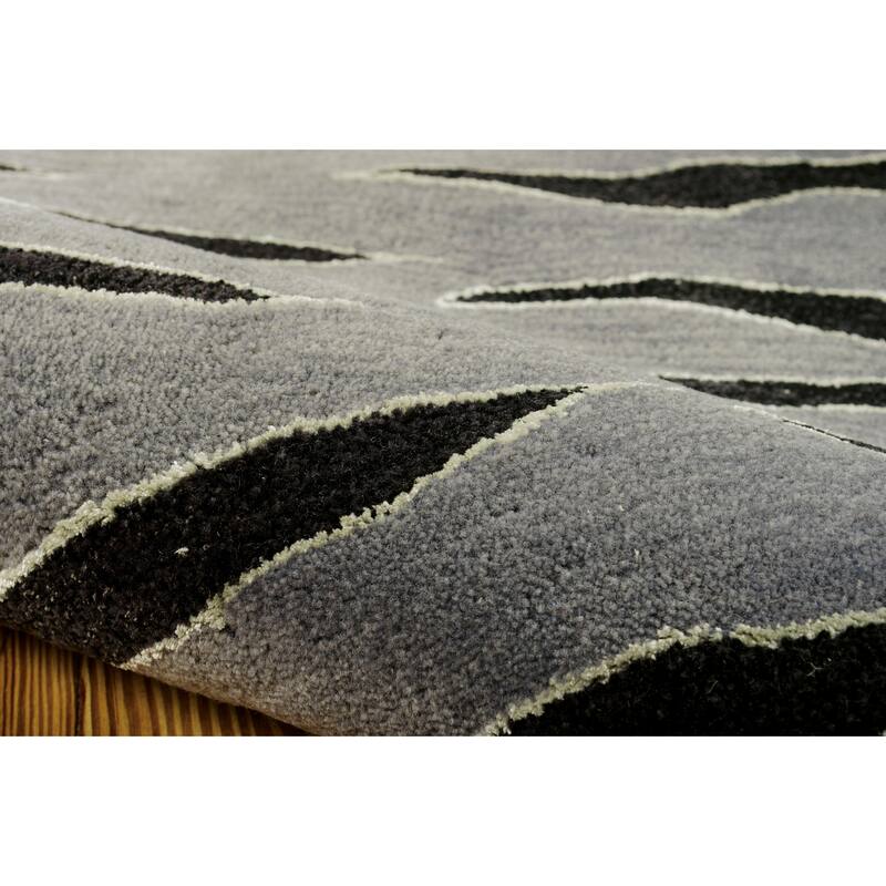 Nourison Contour Modern Zebra Print Hand-tufted Area Rug