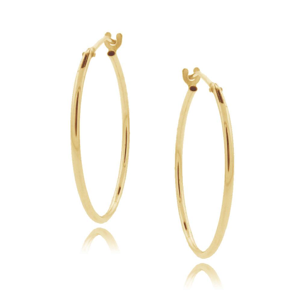 Mondevio 10k Yellow Gold Hoop Earrings