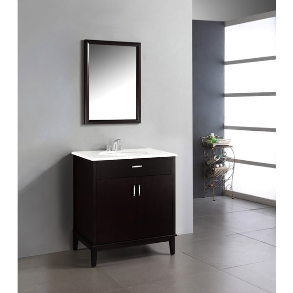 WYNDENHALL Oxford Dark Espresso Brown 2-door 30-inch Bath Vanity Set ...