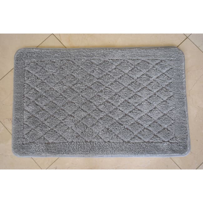 Solid Grey Memory Foam 20 x 32 Bath Mat - 1'8" x 2'8"