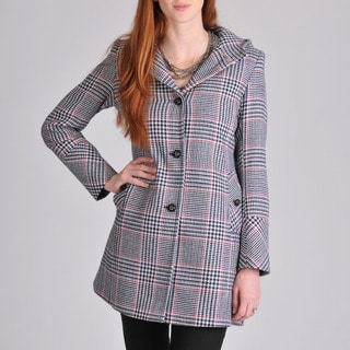 Tommy Hilfiger Women's Tweed Hooded Duffle Coat Tommy Hilfiger Coats